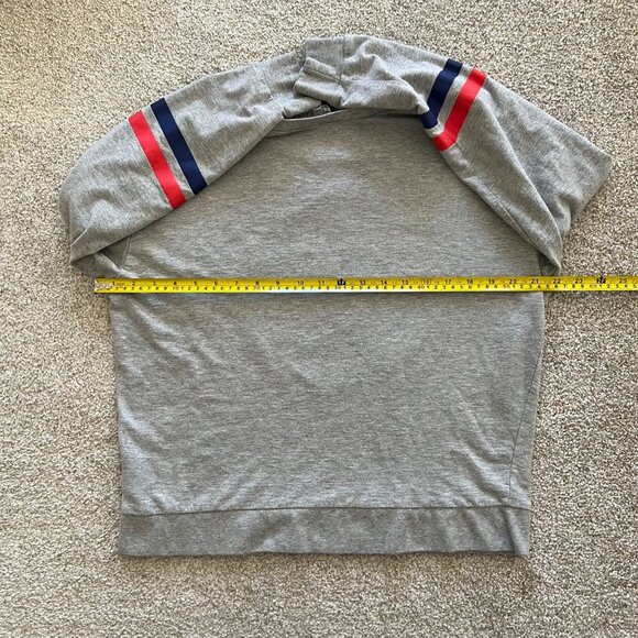 NASA Lightweight Gray Pullover Sweater with Blue and Red Stripes M - Picture 6 of 6